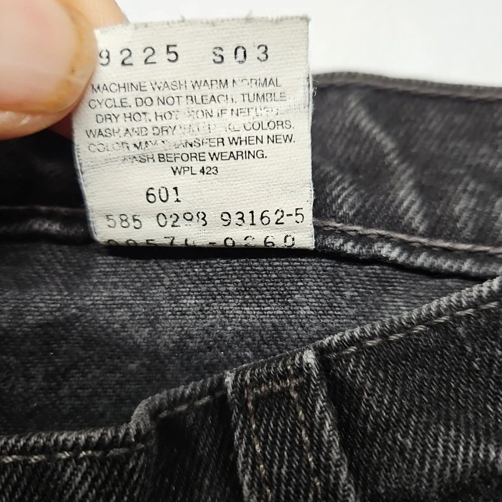 Vintage Levis 570 Jeans Mens Baggy Fit Wide Black 90s
